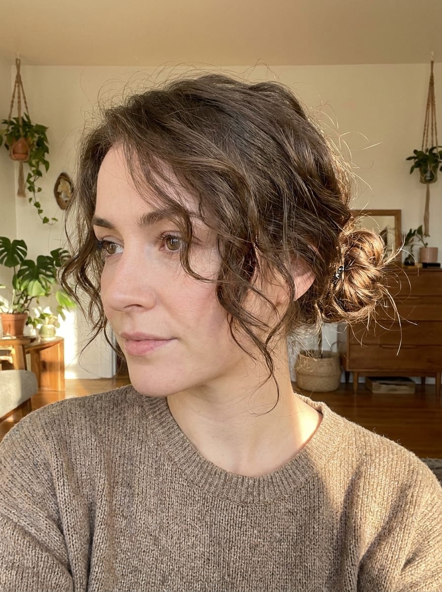 Soft Everyday Updo für kurze Haare - Hochsteckfrisur für kurze Haare